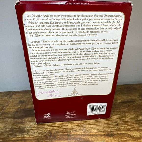 Vintage Rauch The Victoria Collection Purple 4 Glass Ornaments Swirl - Picture 7 of 9